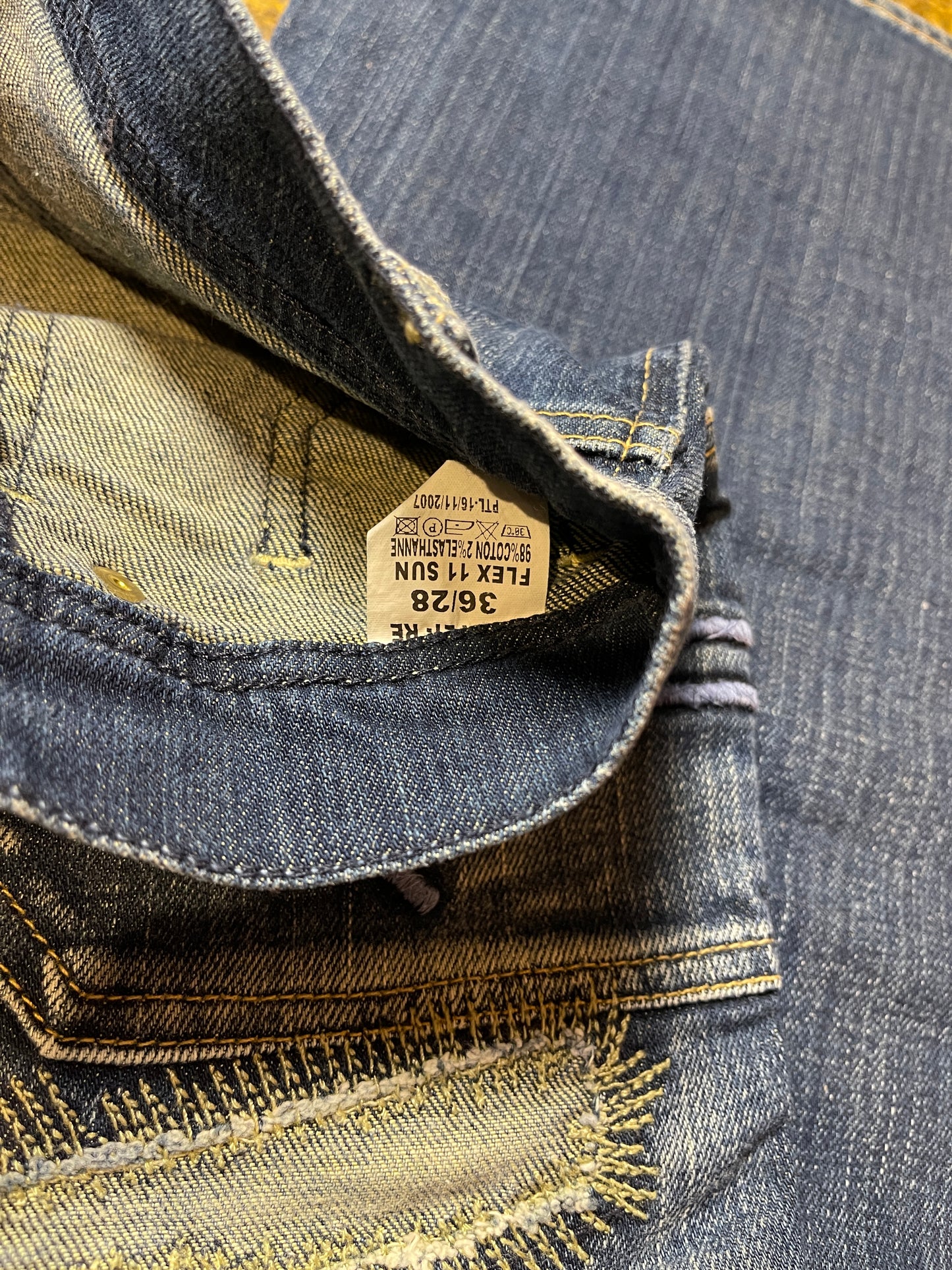 Lois Ultra Flared Blue Denim Jeans Pants 2000s Deadstock | S