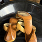 Vintage 90s / 2000s Loewe Lizard-Embossed Asymetric Strap Sandals Brown - EU37