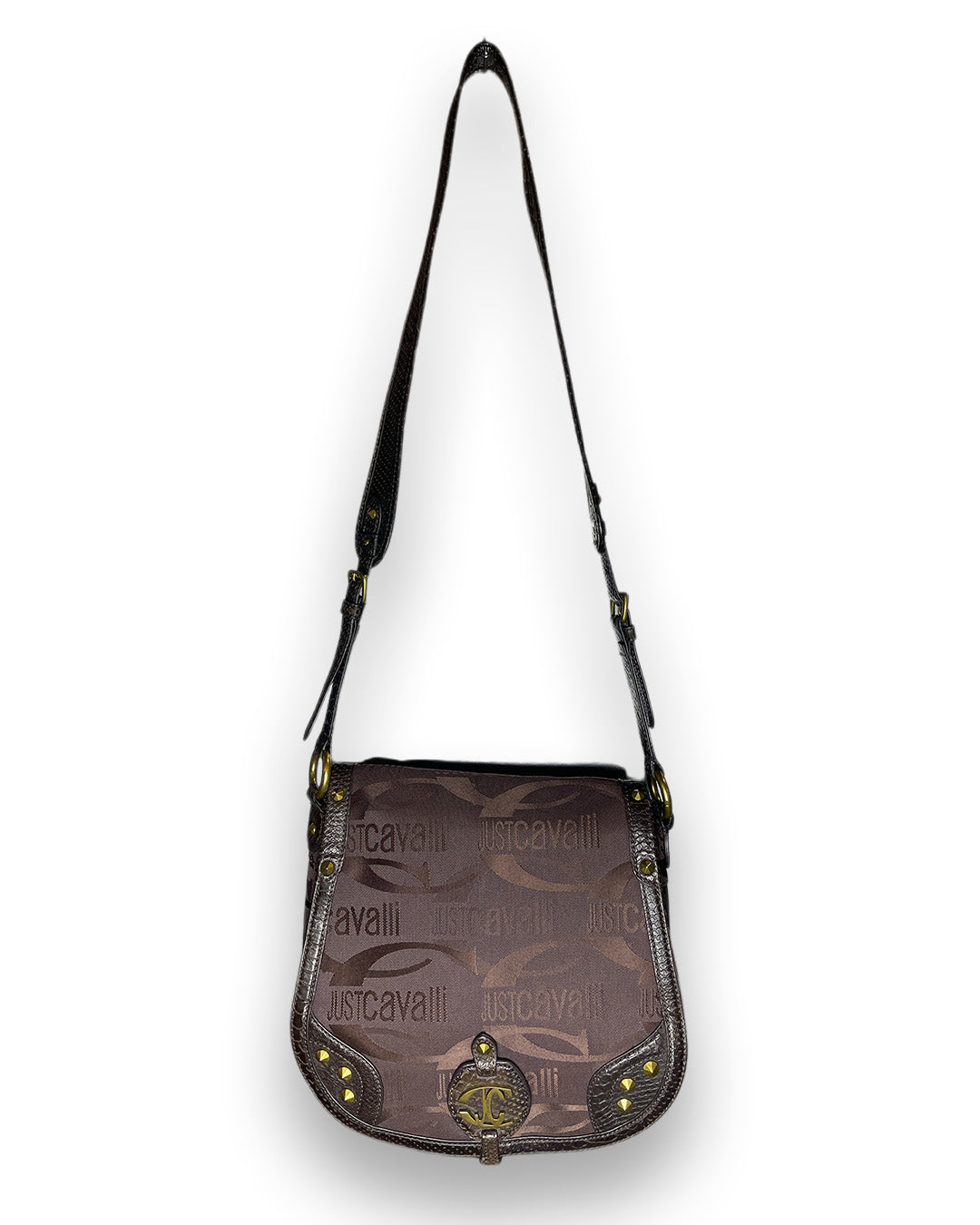 Just Cavalli Brown Cross Body Bag 2000s y2k