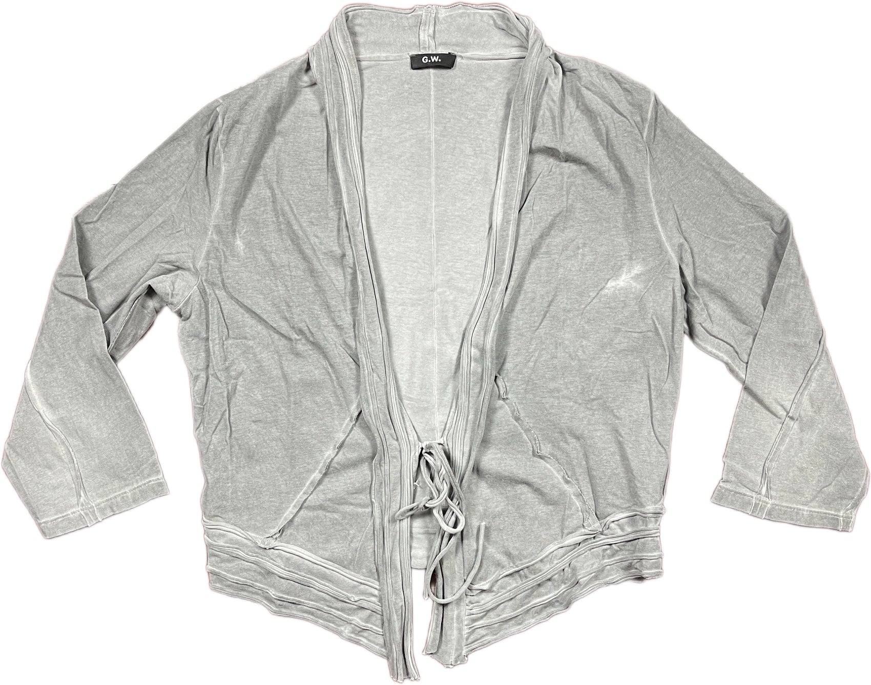 G.W Almost Long Sleeve Top Gray Synthetic M-L