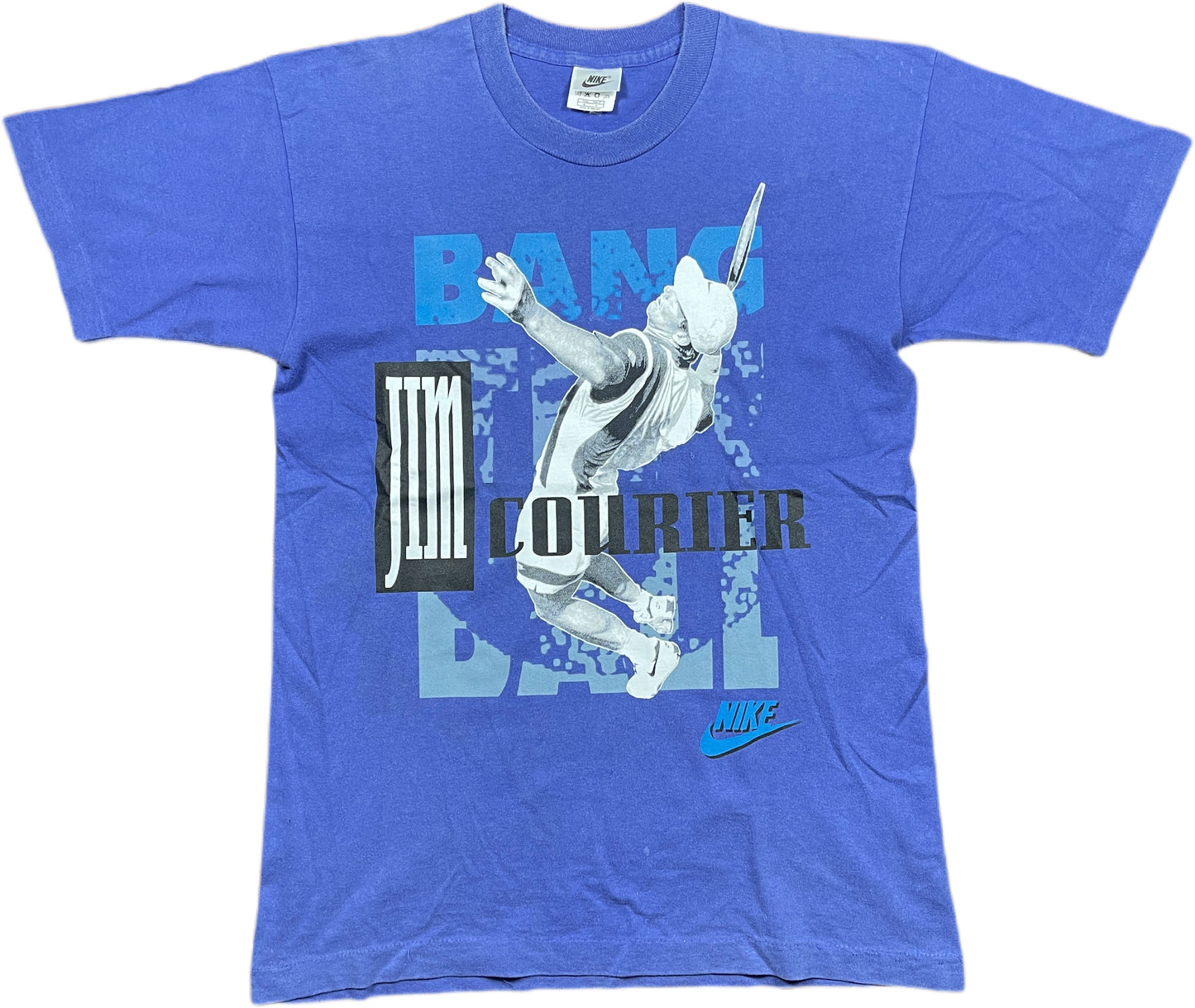 Vintage 90s Nike T-Shirt Blue Cotton S