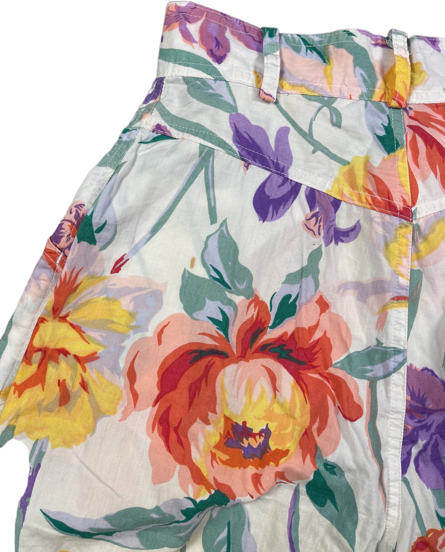Vintage Together  Shorts Floral Pattern Cotton XS
