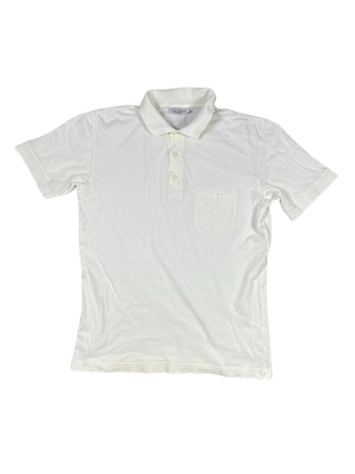 Vintage Valentino Studio Polo Shirt White - L