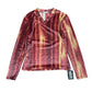 Y2k Exit Long Sleeve Top Red Shades - M