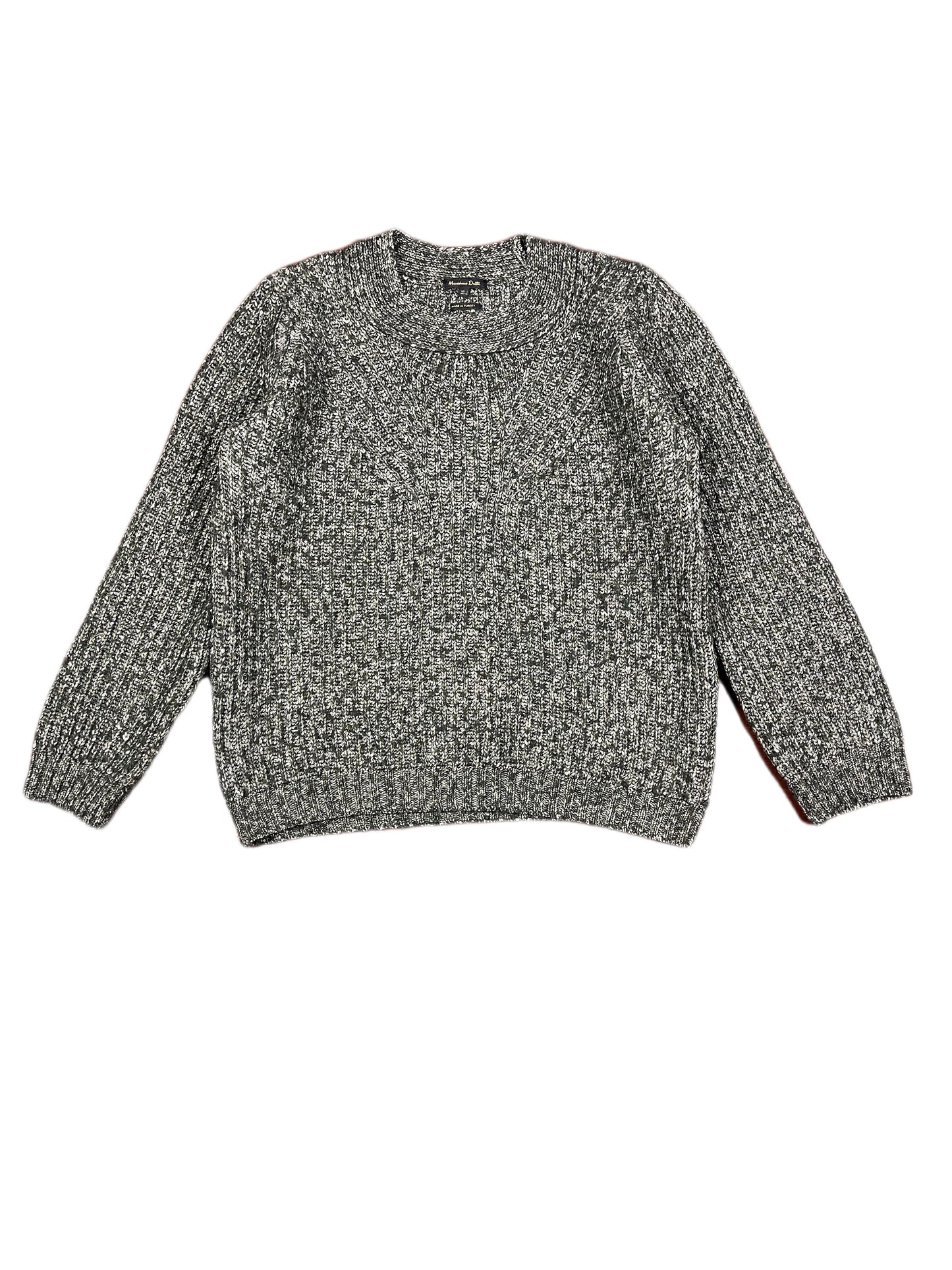 Massimo Dutti Knitted Sweatshirt Gray - L