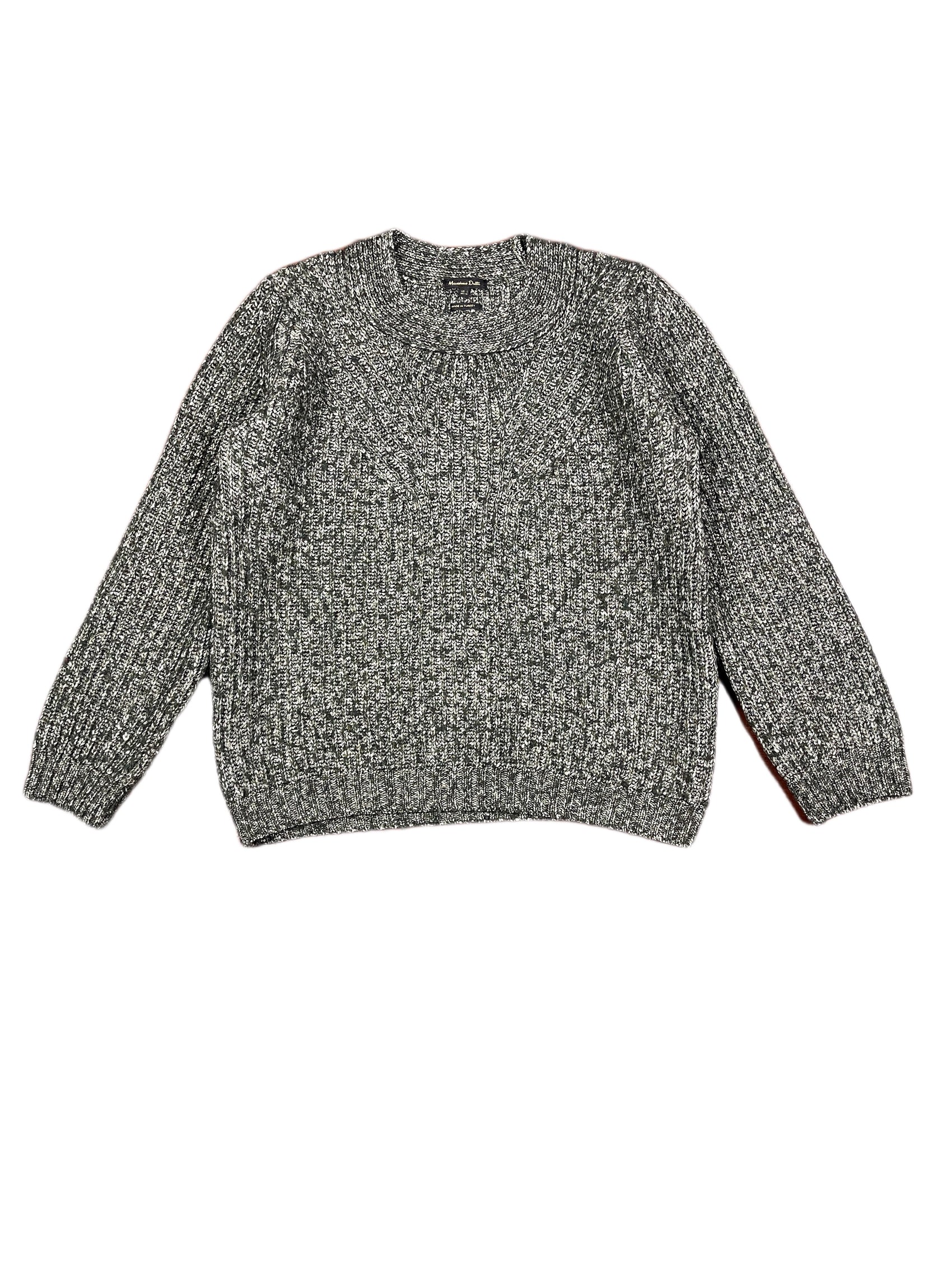Massimo Dutti Knitted Sweatshirt Gray - L
