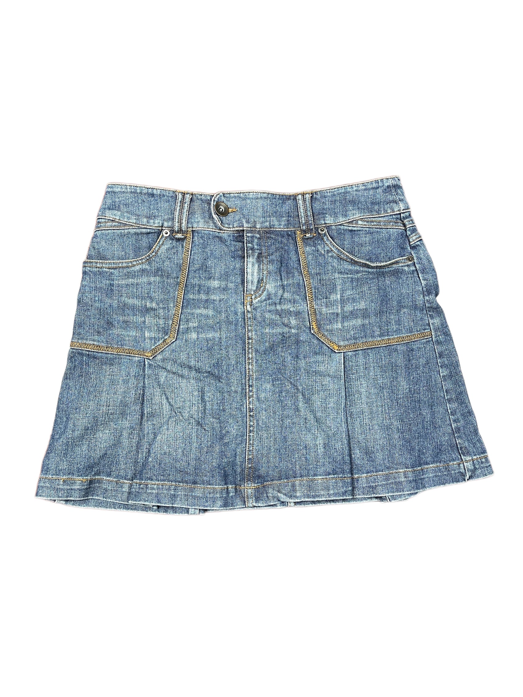 Y2k Camaieu Denim Skirt Blue - M