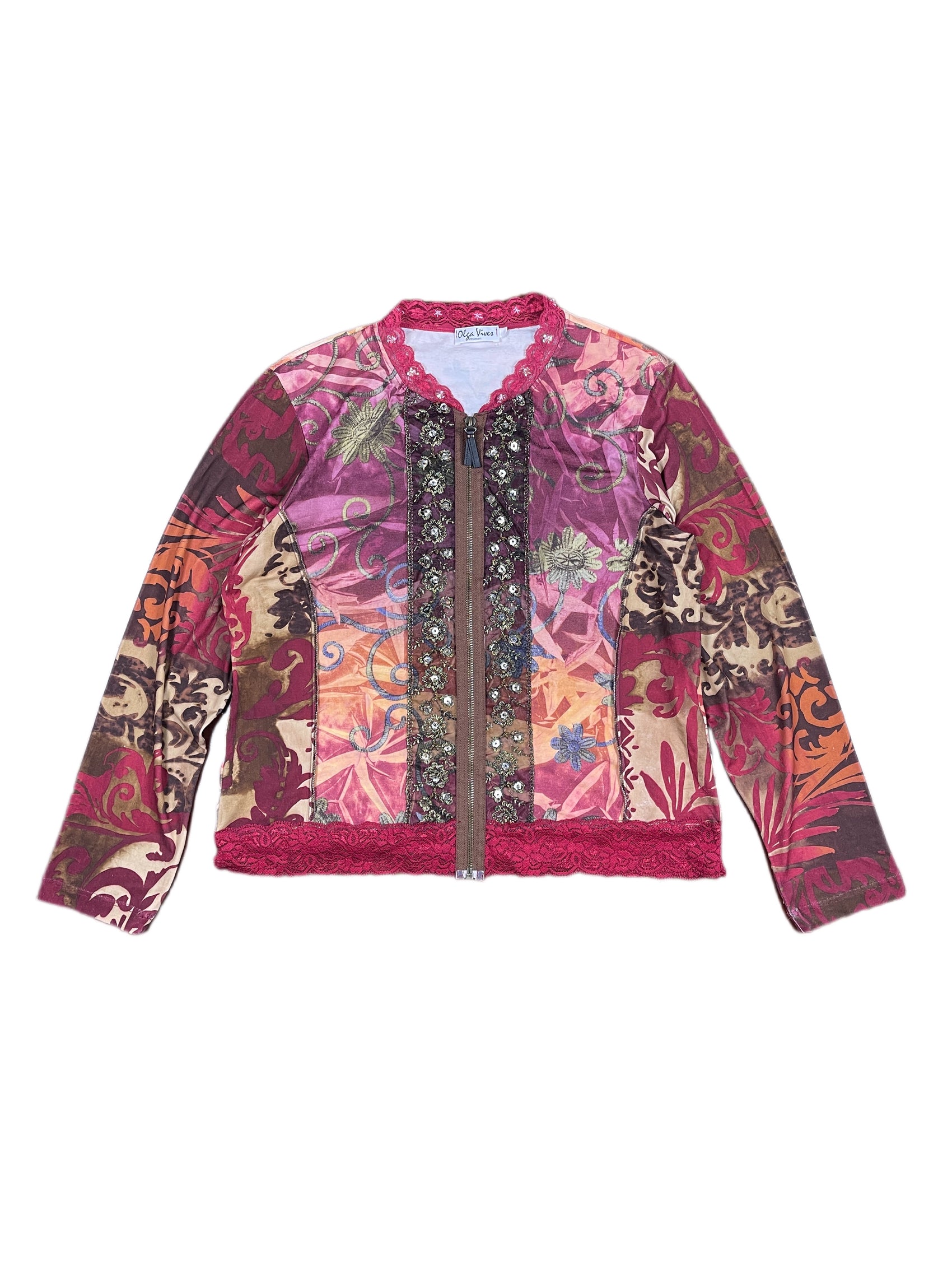 Y2k Olga Vives Long Sleeve Top Multicolor - L