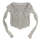 Zara Knitted Long Sleeve Top Brown Gray - M