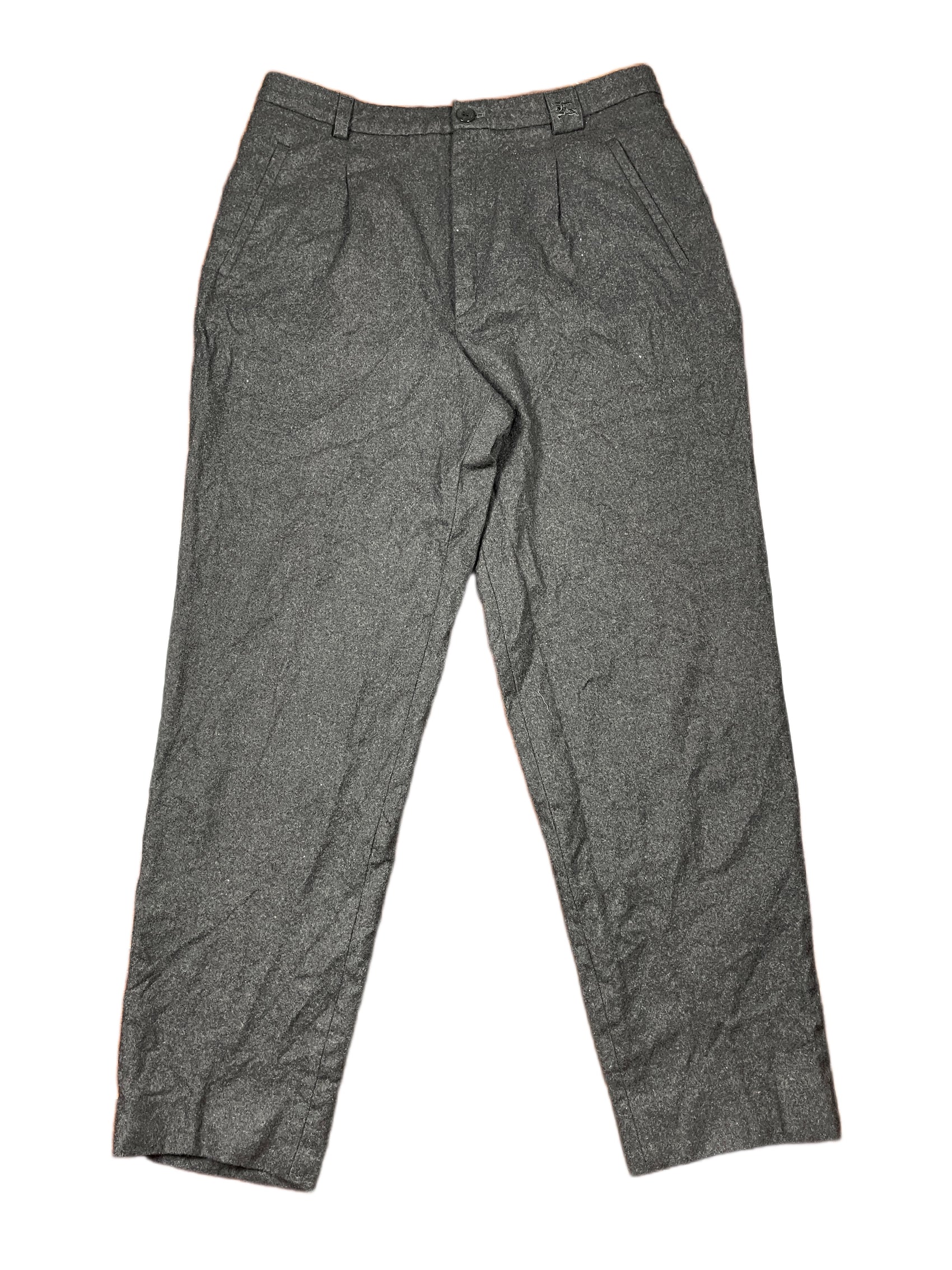 Vintage Burberry Wool Pants Gray - XXL