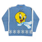 Vintage Looney Tunes 2003 Tweety Warner Bros Knitted Sweatshirt Blue - M