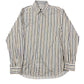 Vintage Thomas Burberry Long Sleeve Shirt Striped White Cream - XL