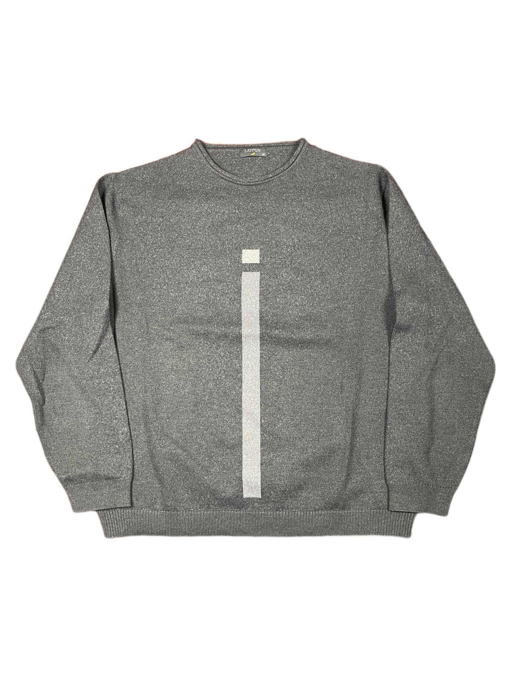 Vintage Laypun Knitted Sweatshirt Gray M