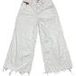 Y2k Tommy Hilfiger High Waist Wide Leg Denim Pants White - M/L