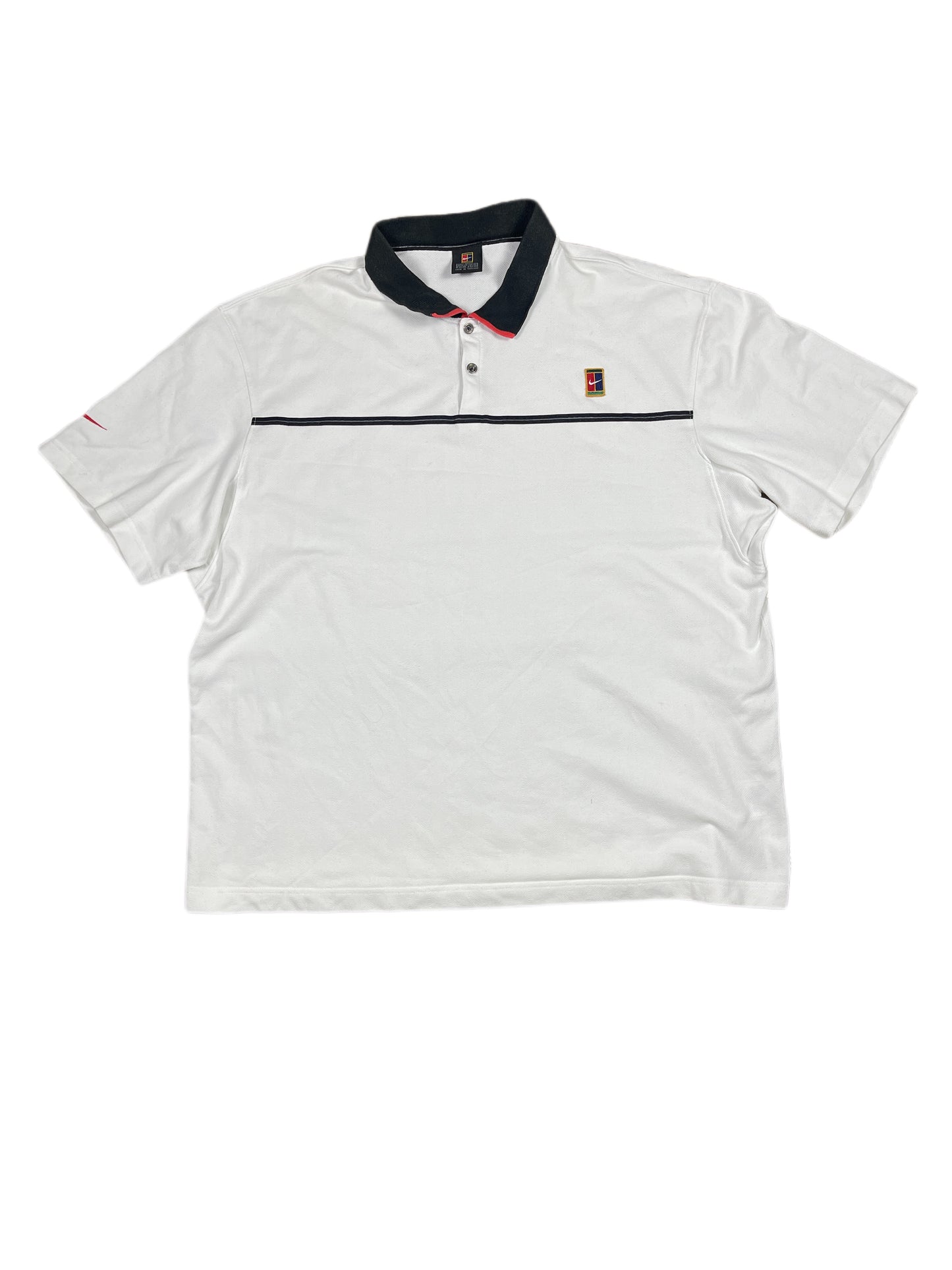 Vintage Nike Court Polo Shirt White - L