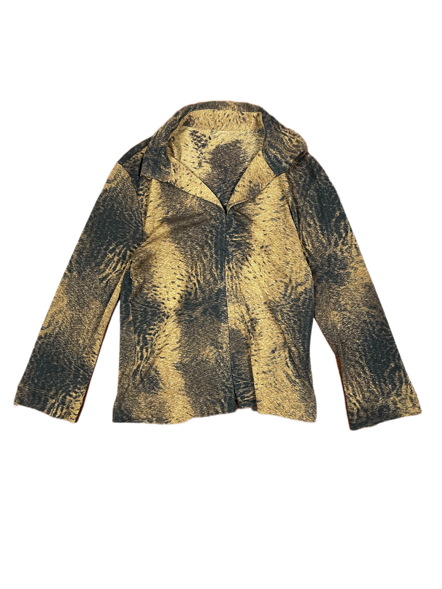 Y2k Long Sleeve Top Brown - M