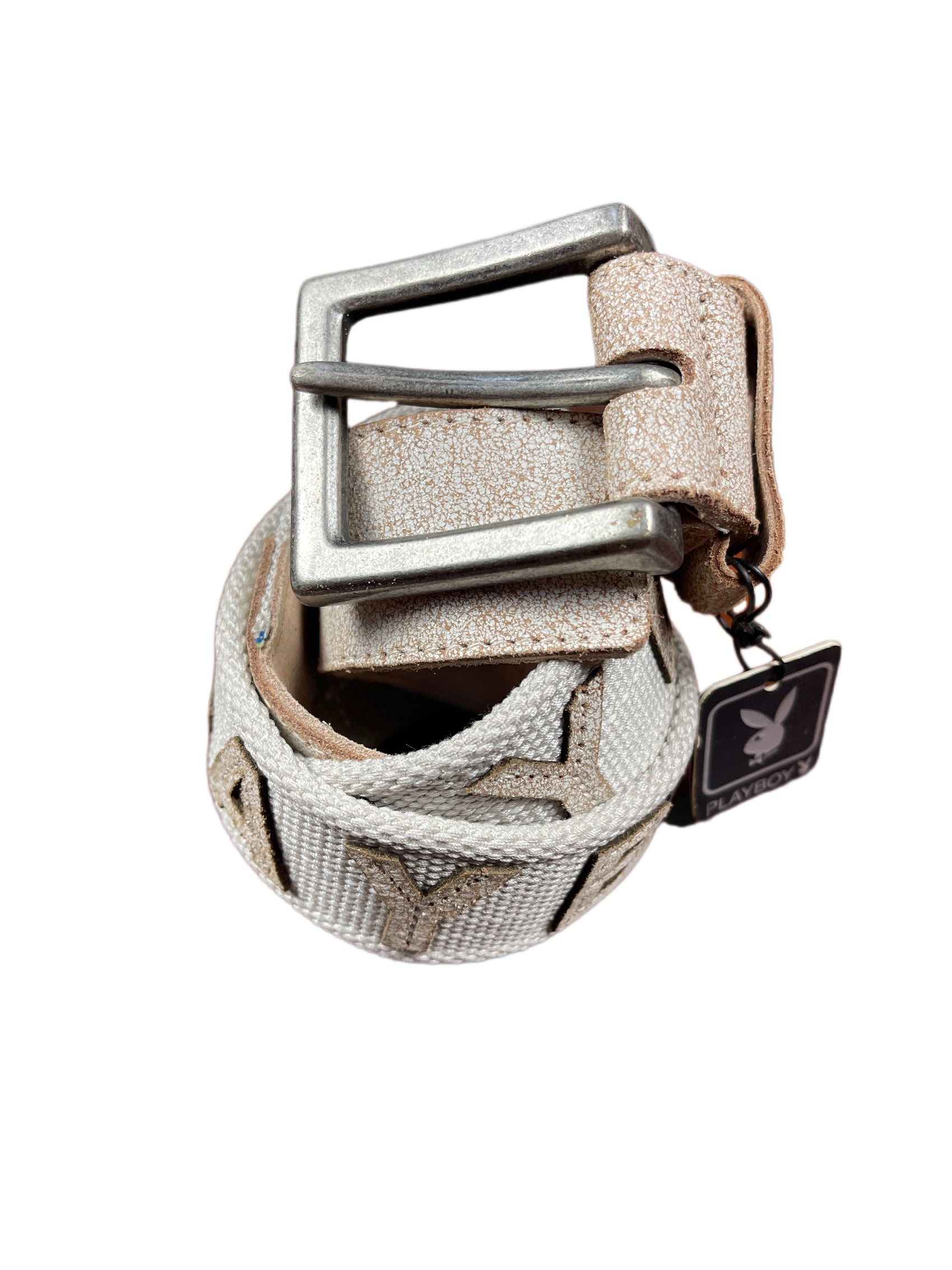 Y2k Playboy Leather Belt Beige 2008