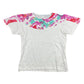 Vintage Adidas 1990s Short Sleeve Top White Pink - M