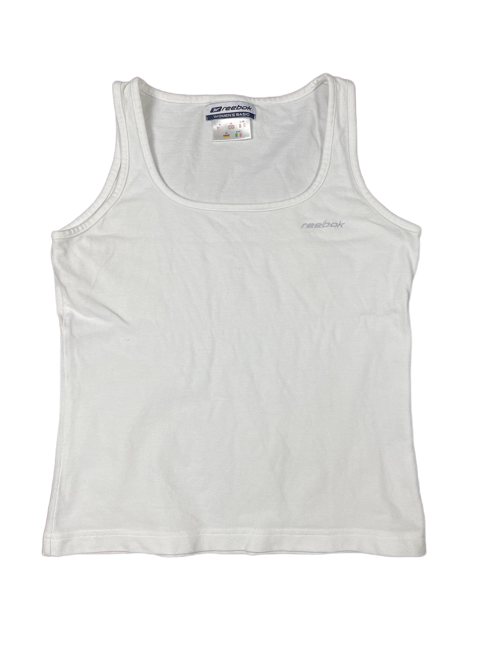 Y2k Reebok Sleeveless Top White - S
