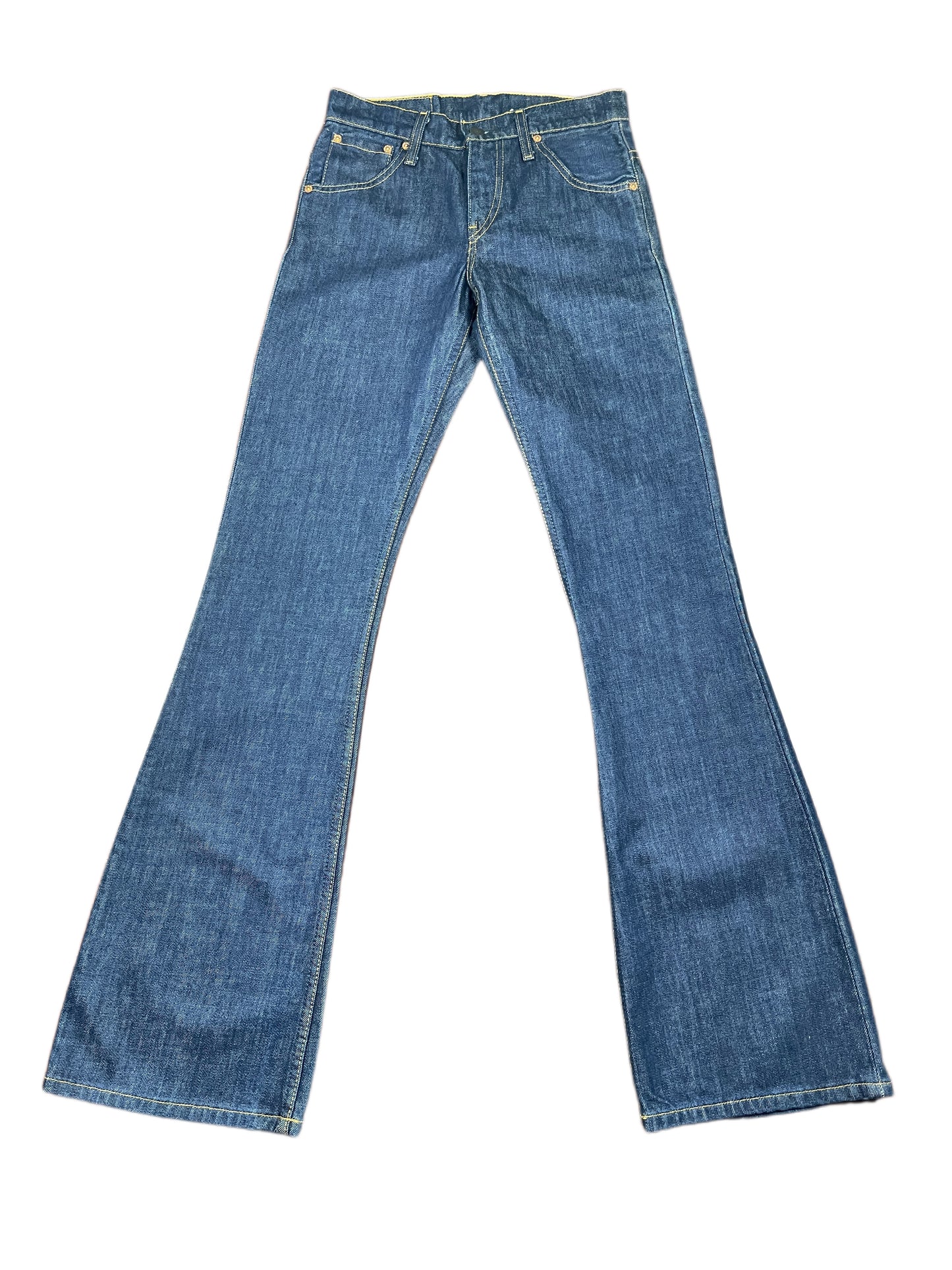 Vintage Levi's Low Waist Flared Denim Pants Blue - S