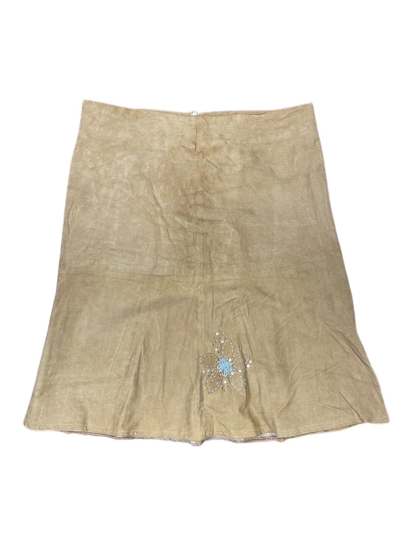 Vintage Massimo Dutt Wild Leather Skirt Brown - XL