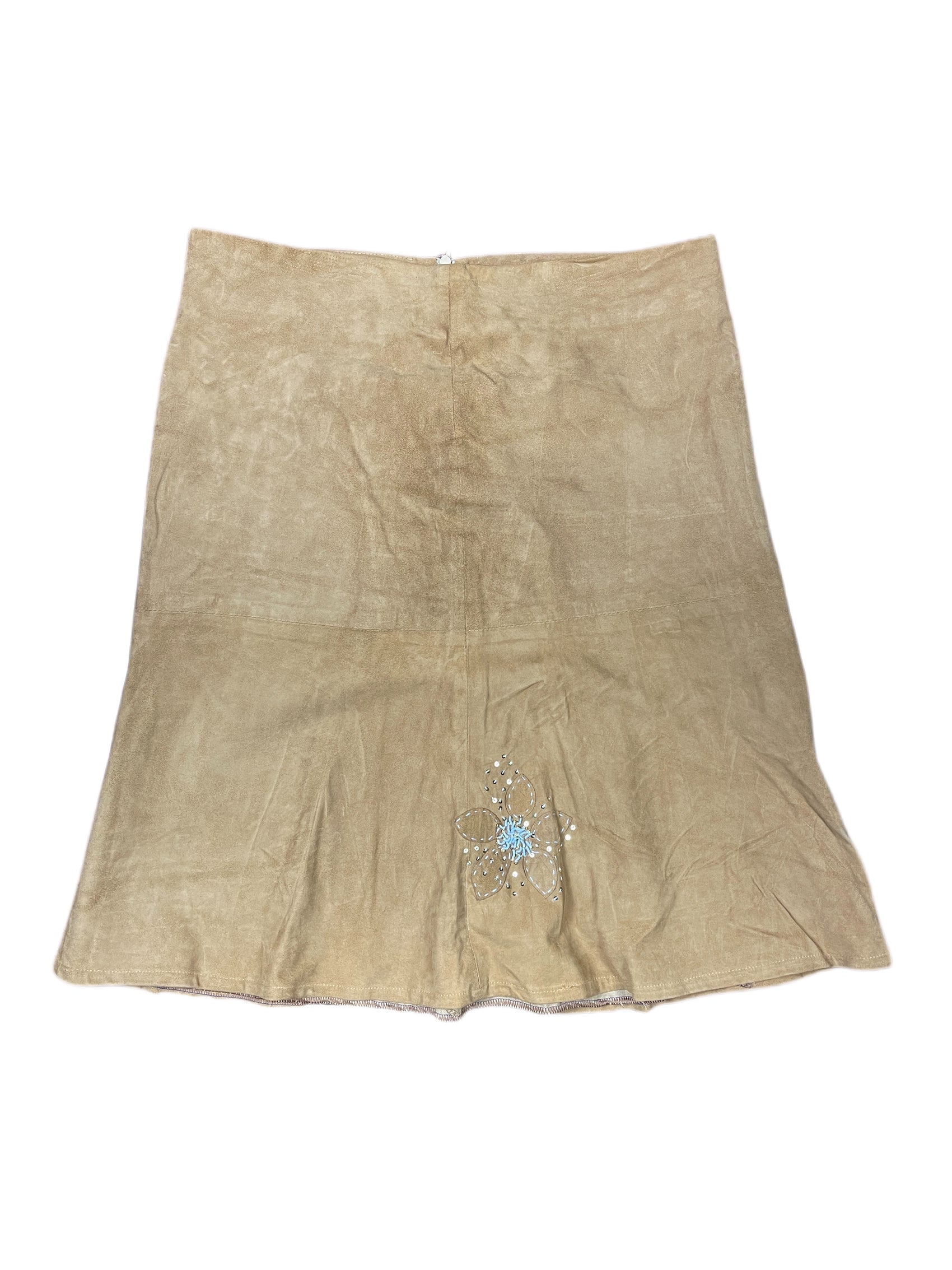 Vintage Massimo Dutt Wild Leather Skirt Brown - XL