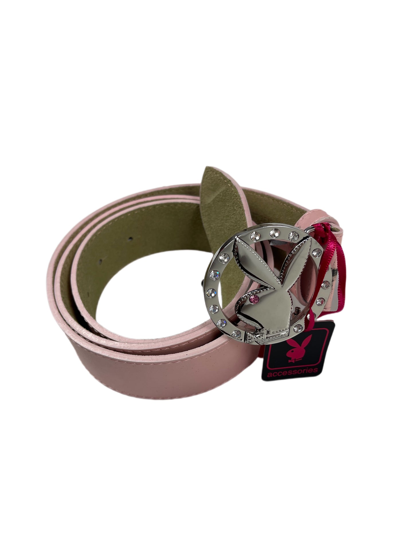 Y2k Playboy Leather Plug In Belt Rose 2004