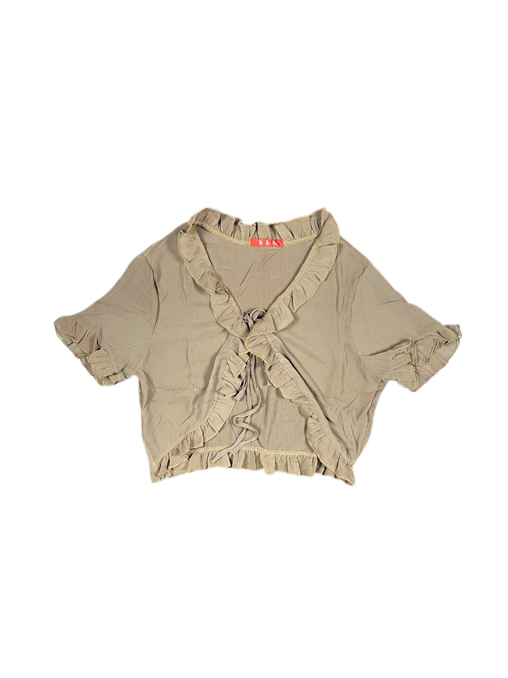 Y2k BbG Short Sleeve Top Beige - M