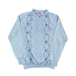 Vintage Pour Vous Knitted Zip Sweatshirt Blue - M/L