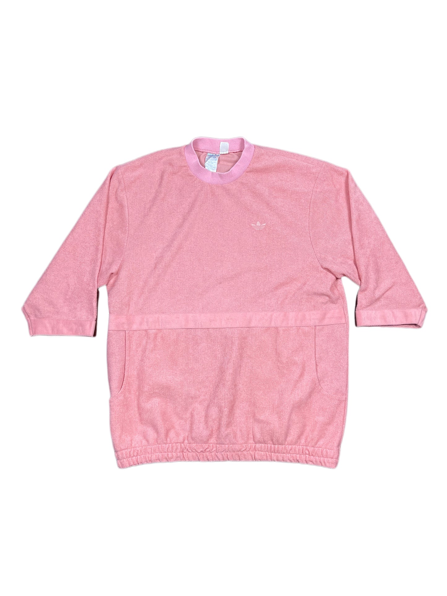 Vintage 1980s Adidas Short Sleeve Sweatshirt Rose M