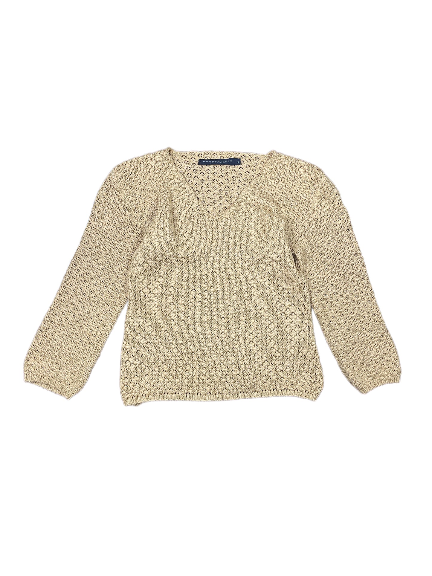 Brooksfield Knitted Sweatshirt Beige - XL