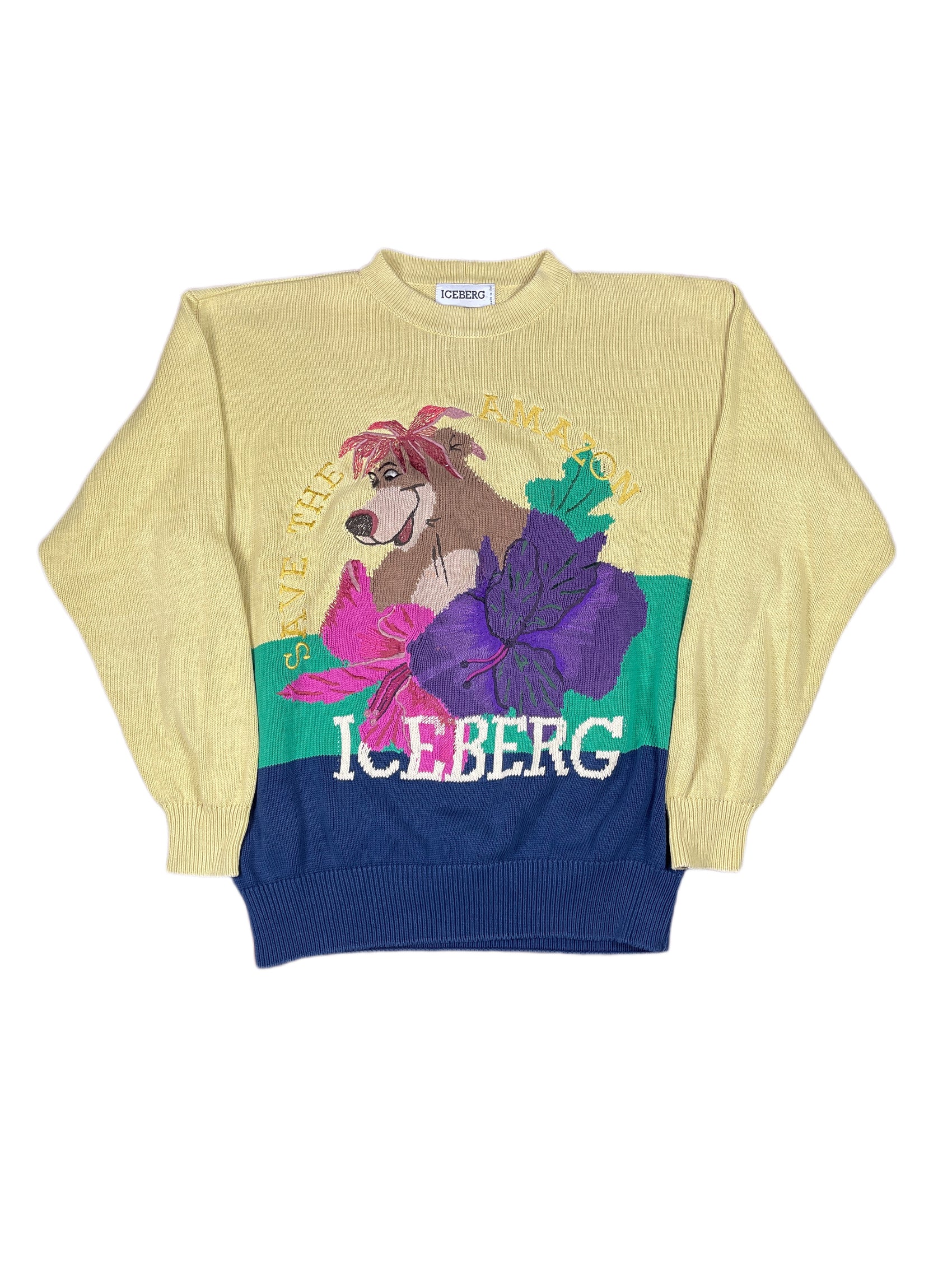 Vintage Balu 1990 Disney Knitted Sweatshirt Multicolor M