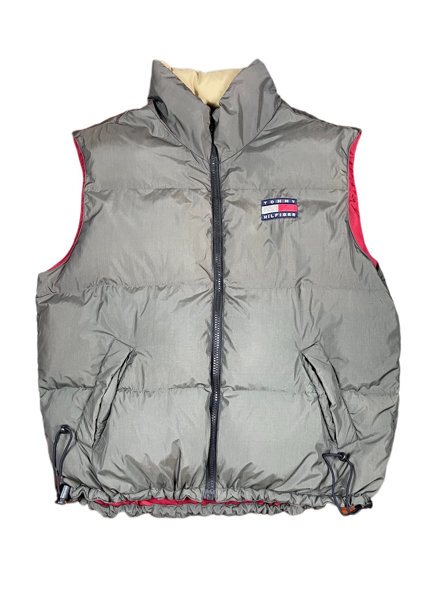 Vintage Tommy Hilfiger Puffer Down Vest Brown - XL