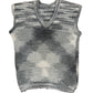 Self Knitted Sleeveless Sweatshirt Gray Silver - XS