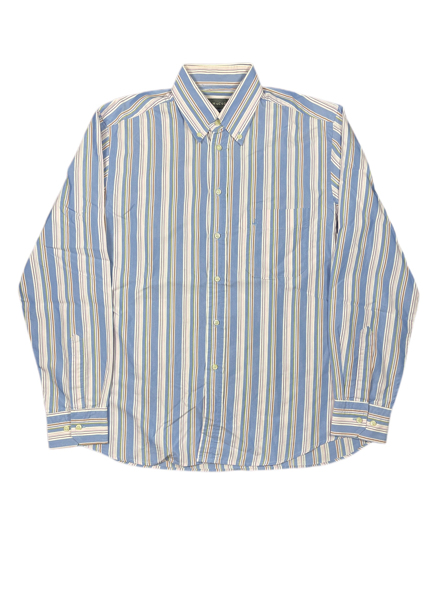 Vintage Macson Long Sleeve Shirt Striped Multicolor - L