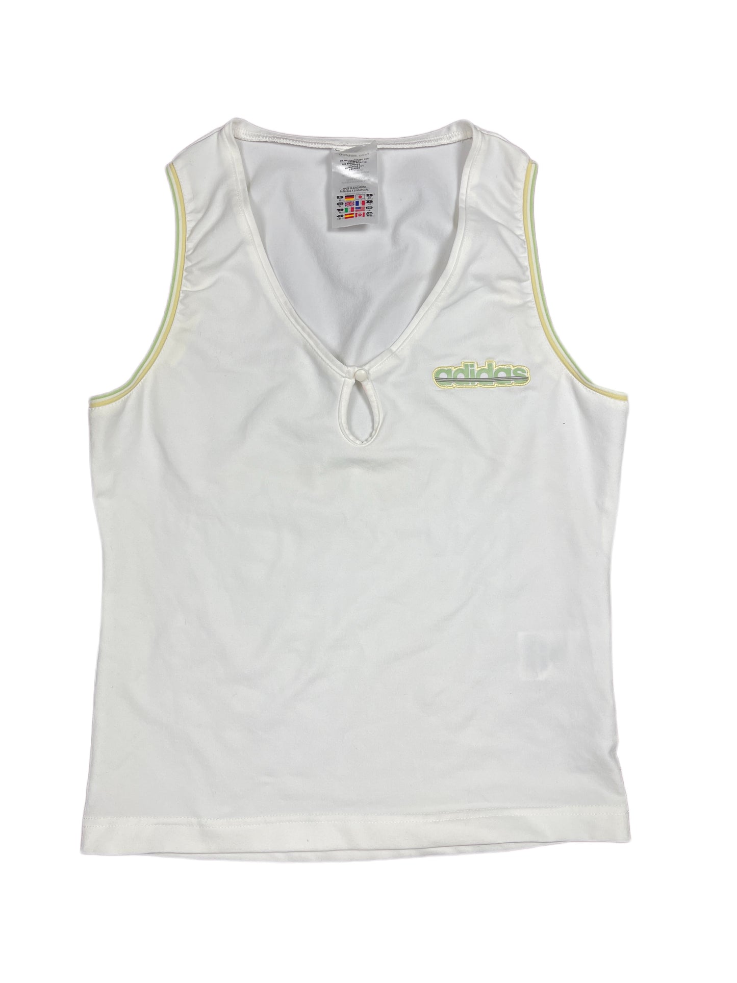 Y2k 2004 Adidas Sport Sleeveless Top White L