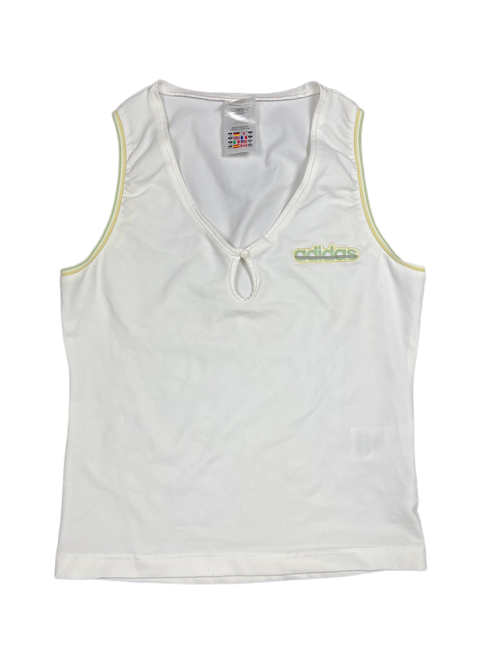 Y2k 2004 Adidas Sport Sleeveless Top White L