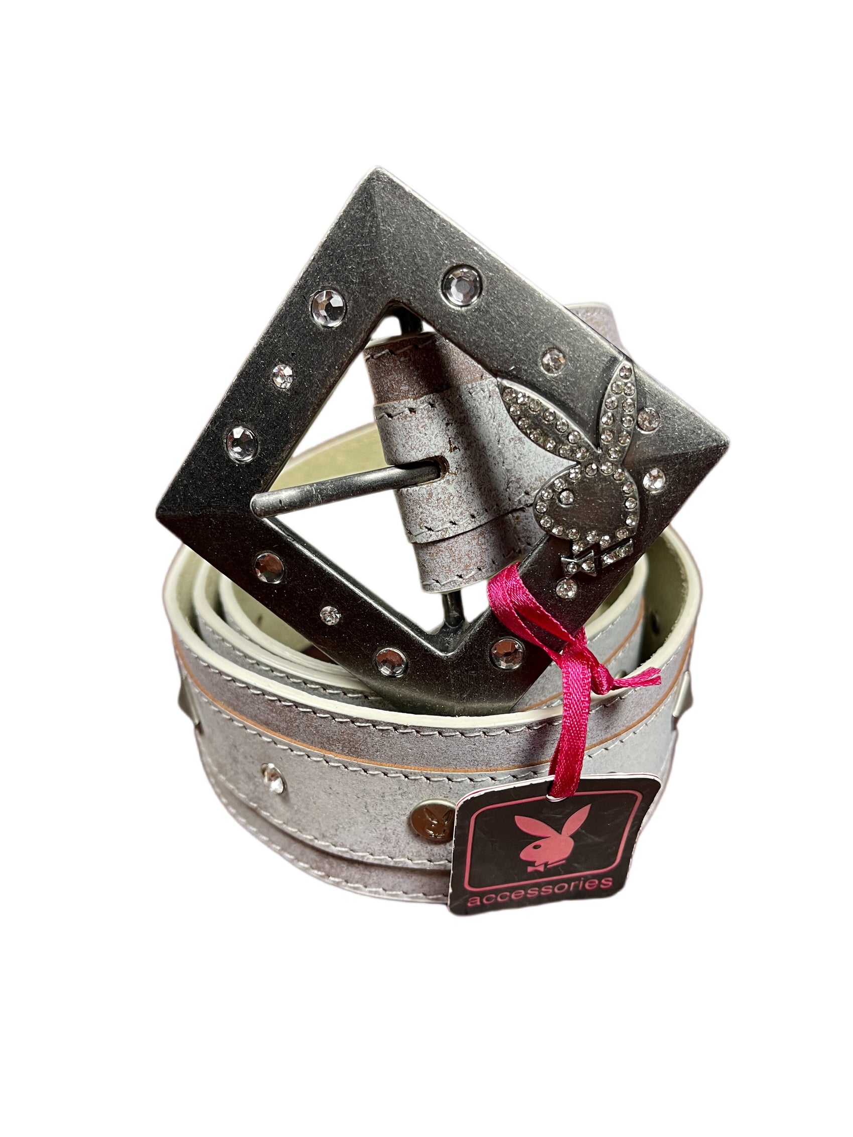 Y2k Playboy Belt Gray Purple 2004