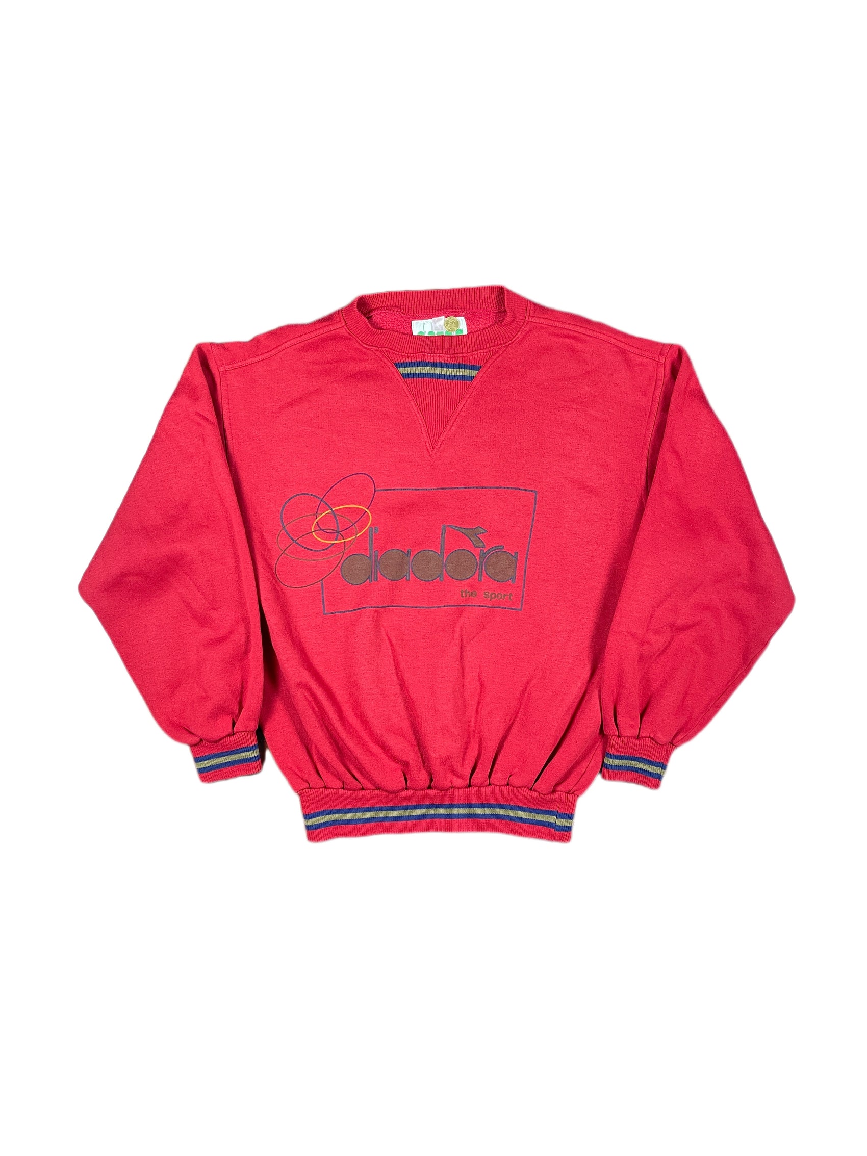 Vintage Diadora Sweatshirt Red - M