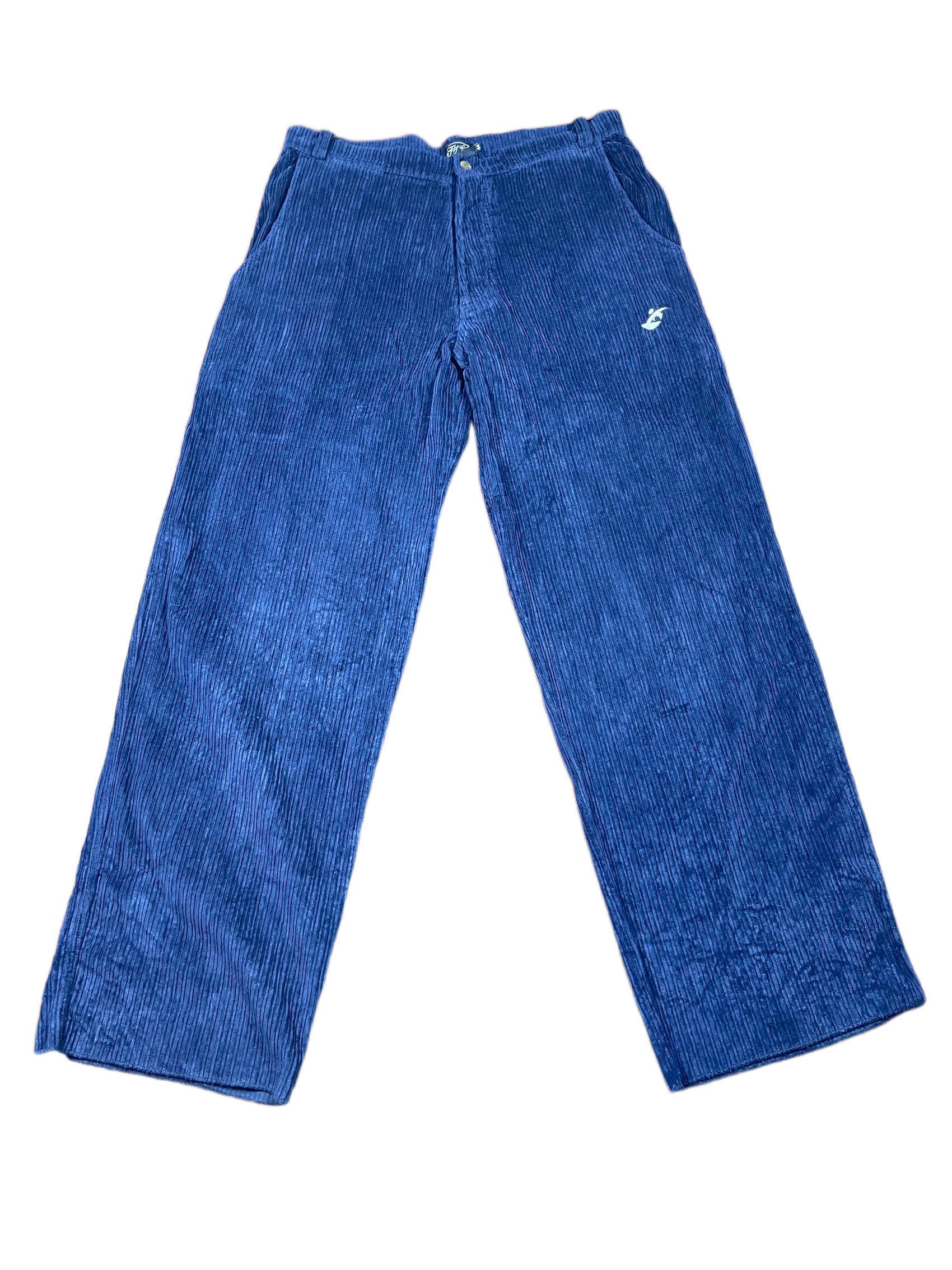 Vintage Fly Up Corduroy Bootcut Pants Blue - L