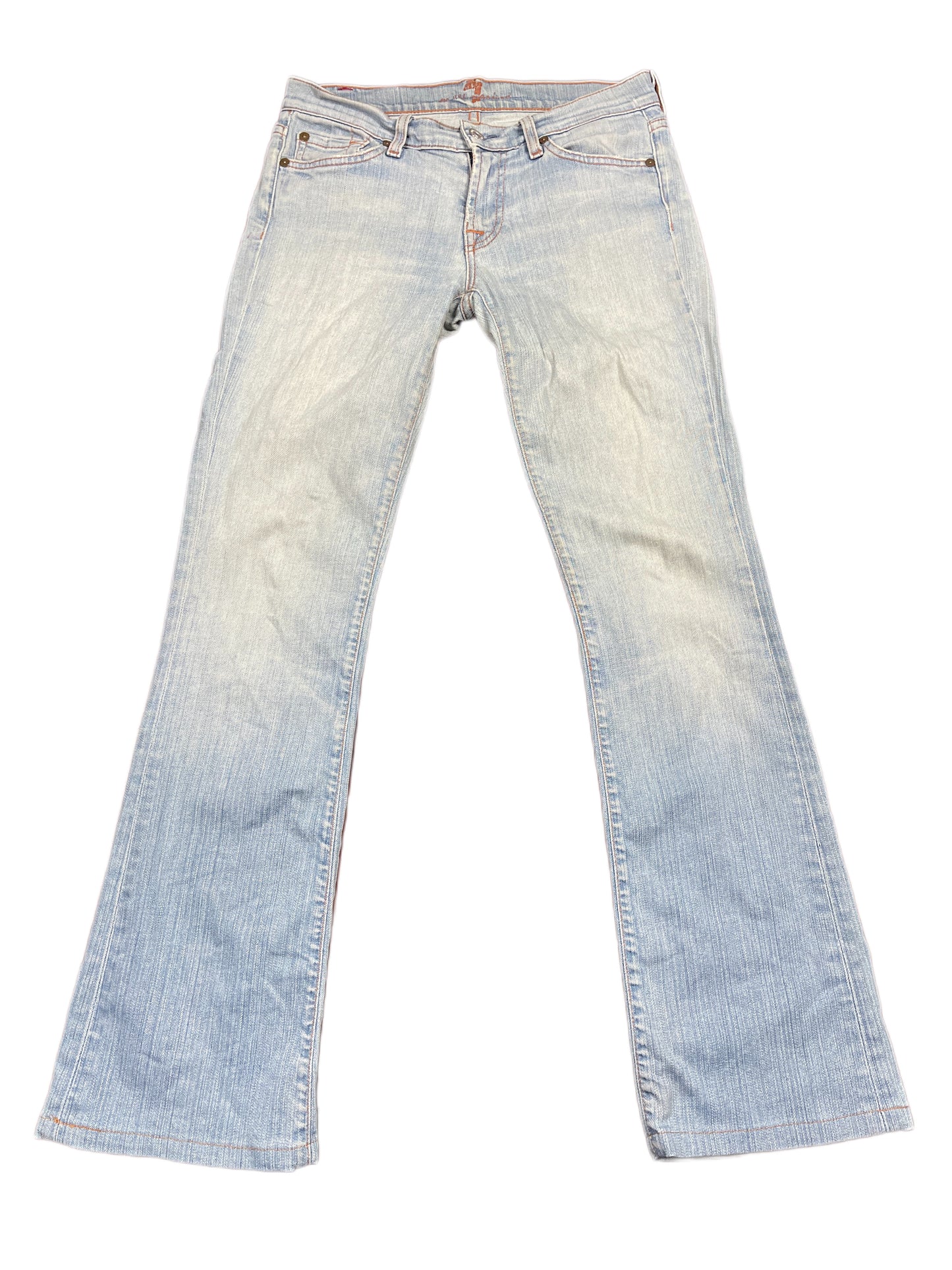 Y2k 7 Mankind Low Waist Flared Denim Pants Blue M