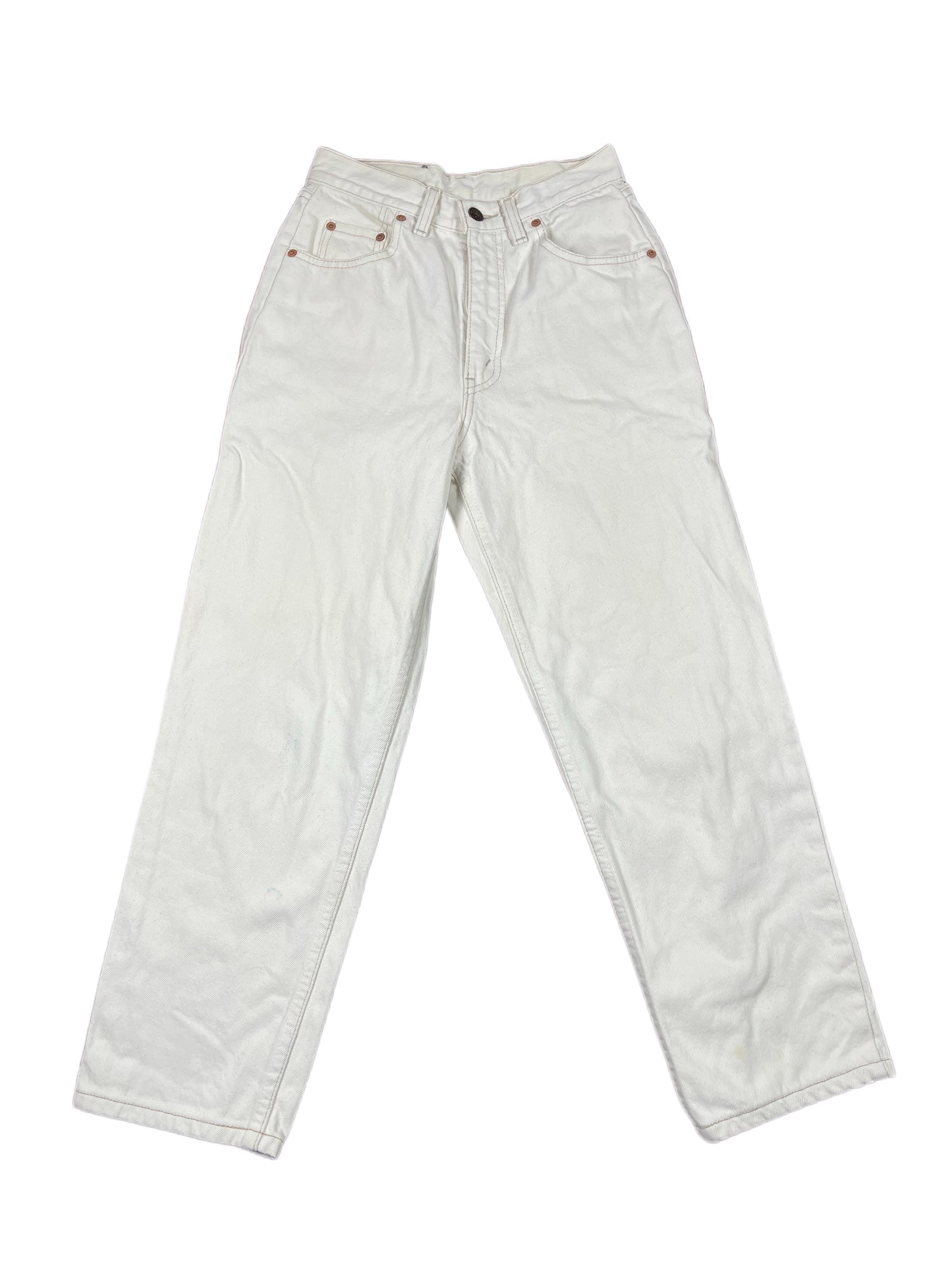 Vintage Levi's High Waist Denim Pants White - M
