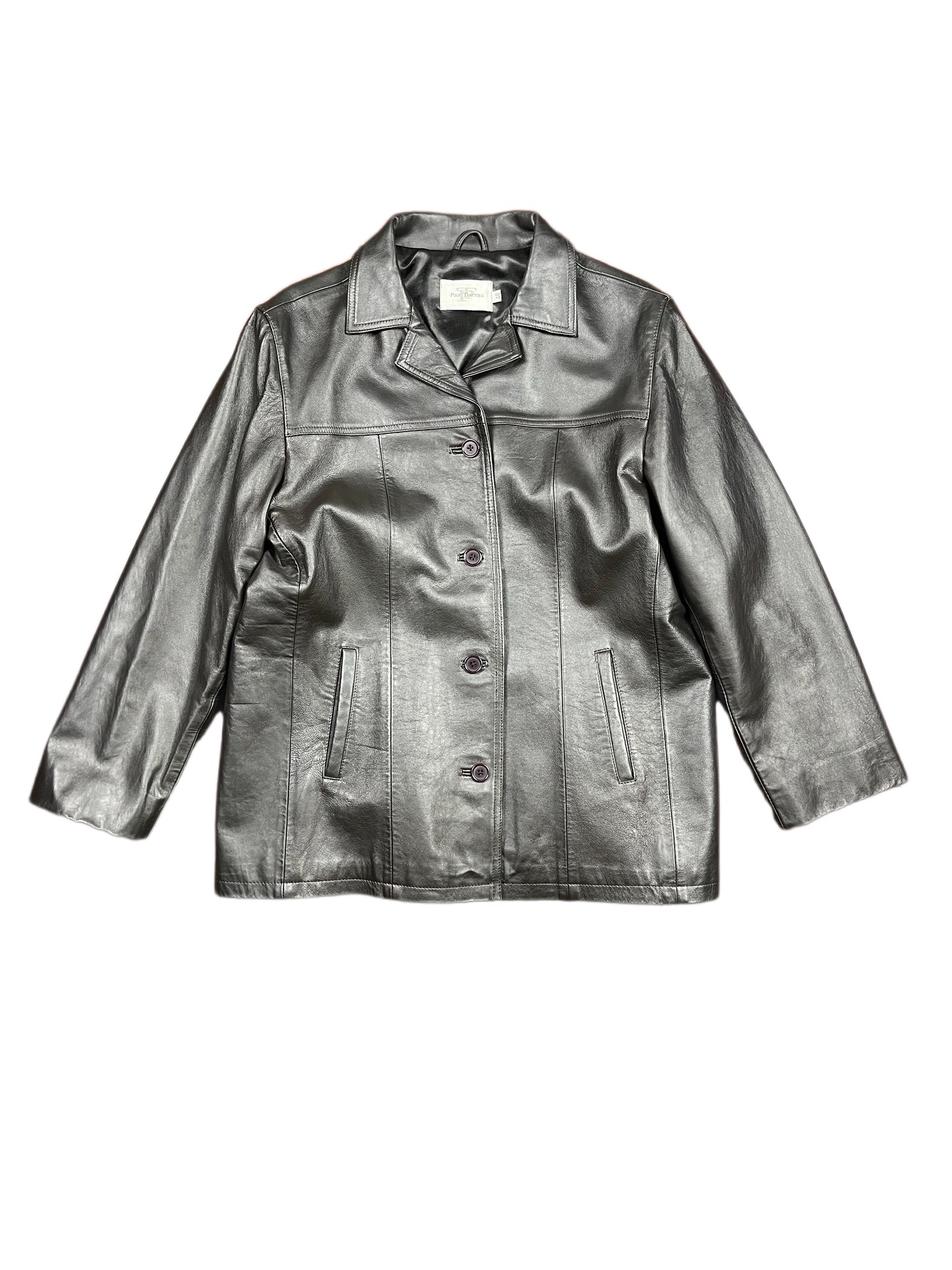 Vintage Paz Torras Leather Jacket Black - XXL