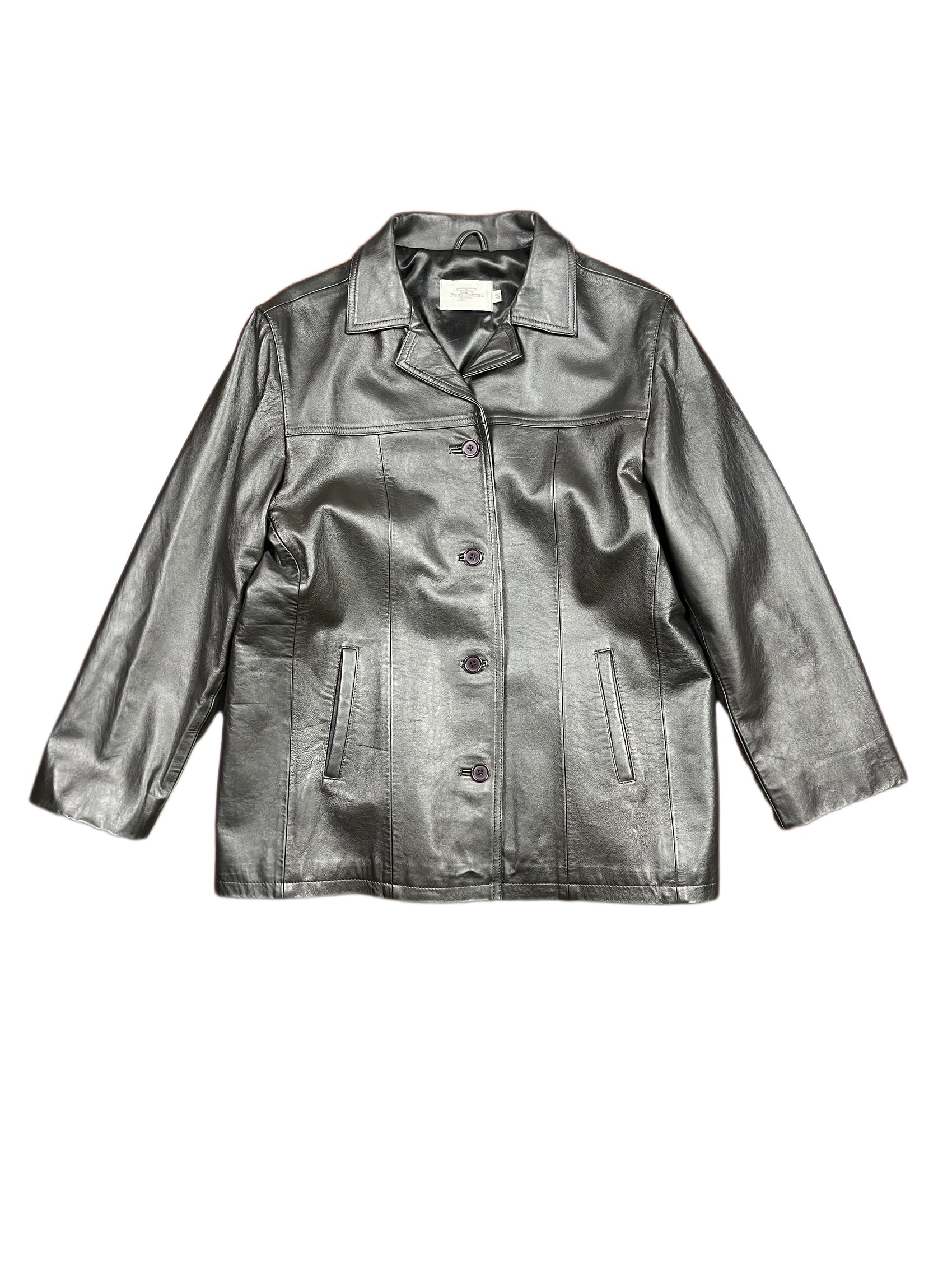 Vintage Paz Torras Leather Jacket Black - XXL