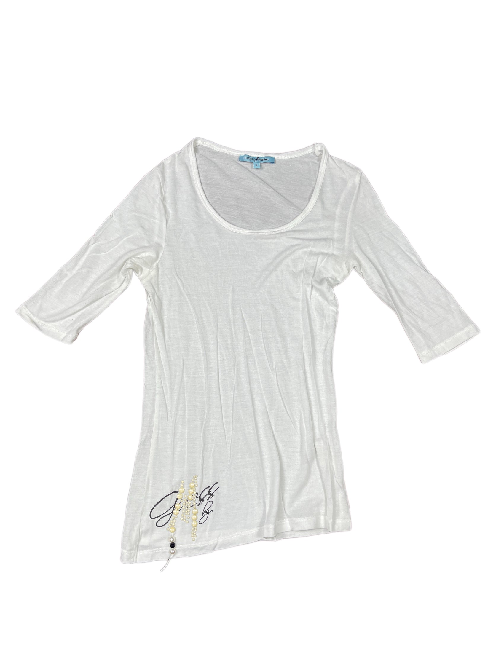 Guess Short Sleeve Top White - S
