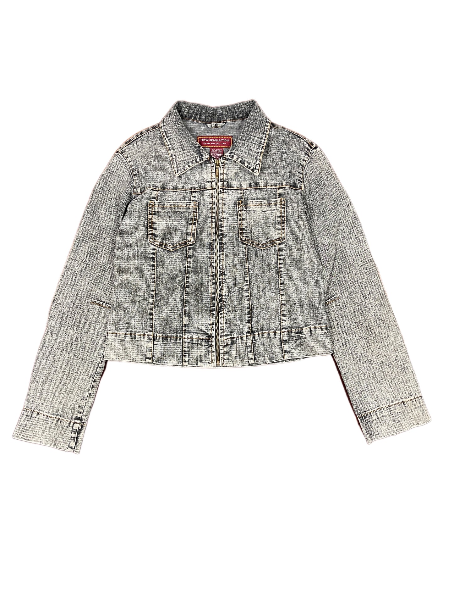 Y2k New Sensation Denim Jacket Gray - S