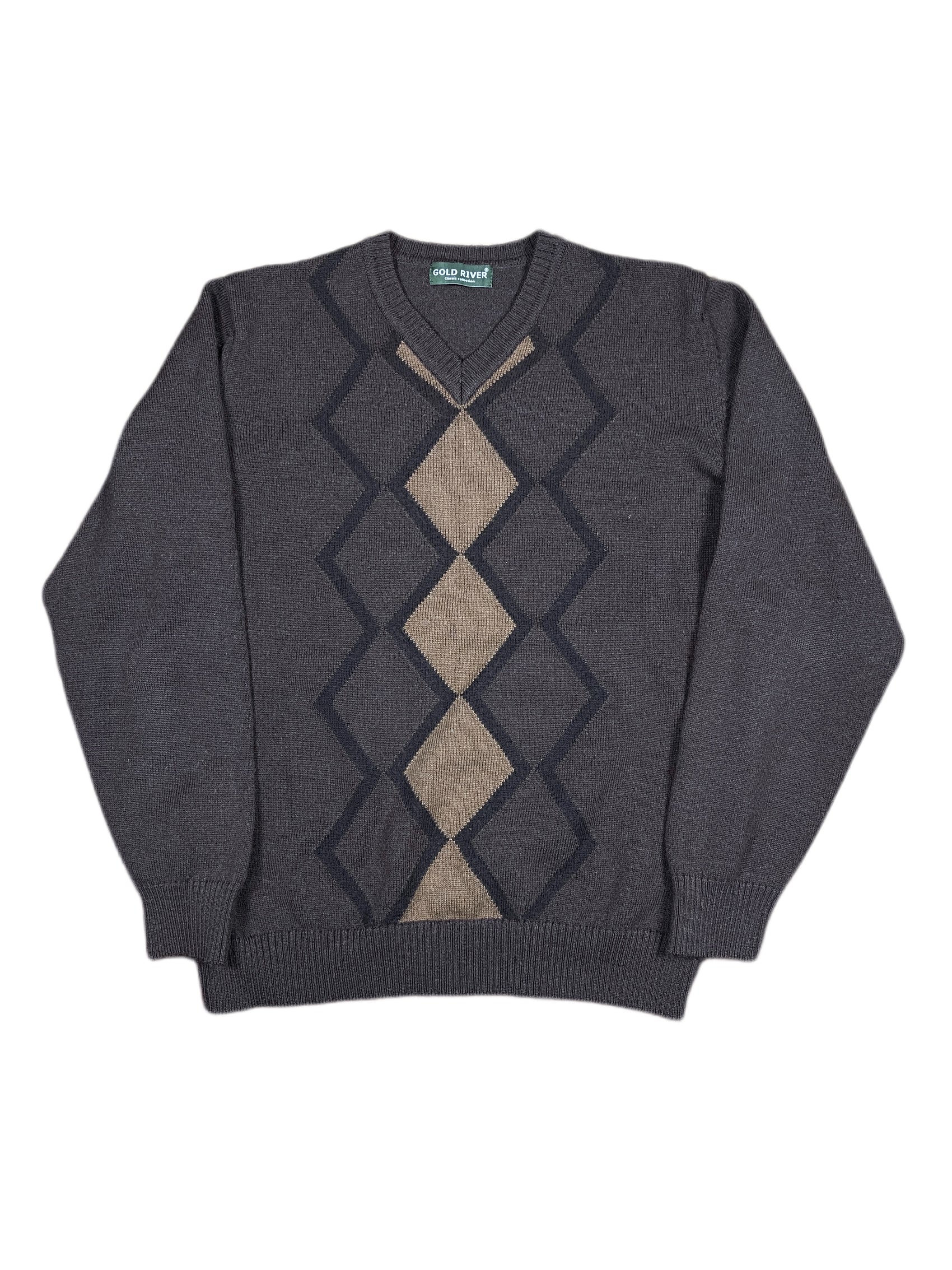 Vintage Gold River Knitted Sweatshirt Brown - S/M