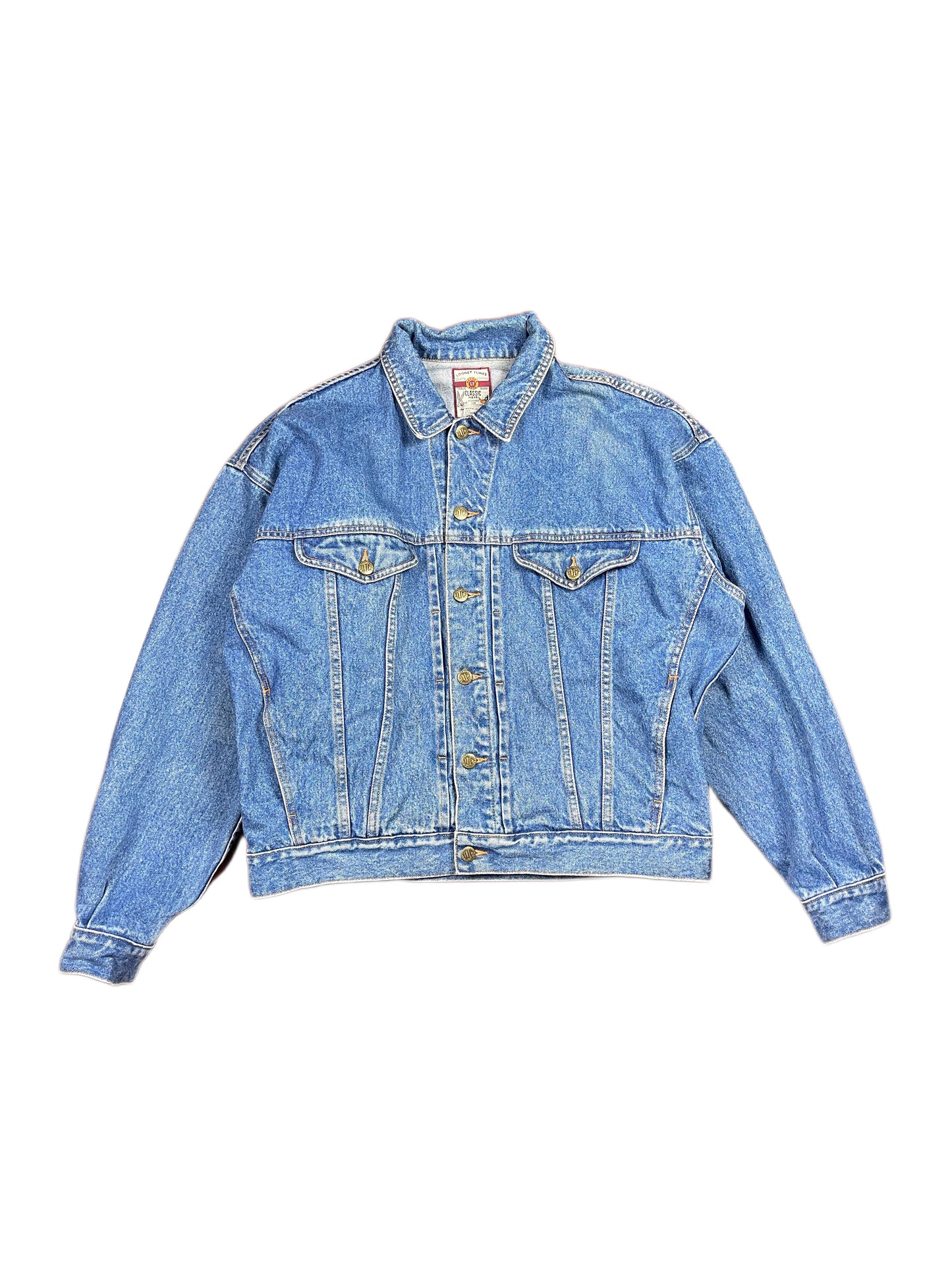 Vintage Looney Tunes 1990s Denim Jacket Blue - M/L