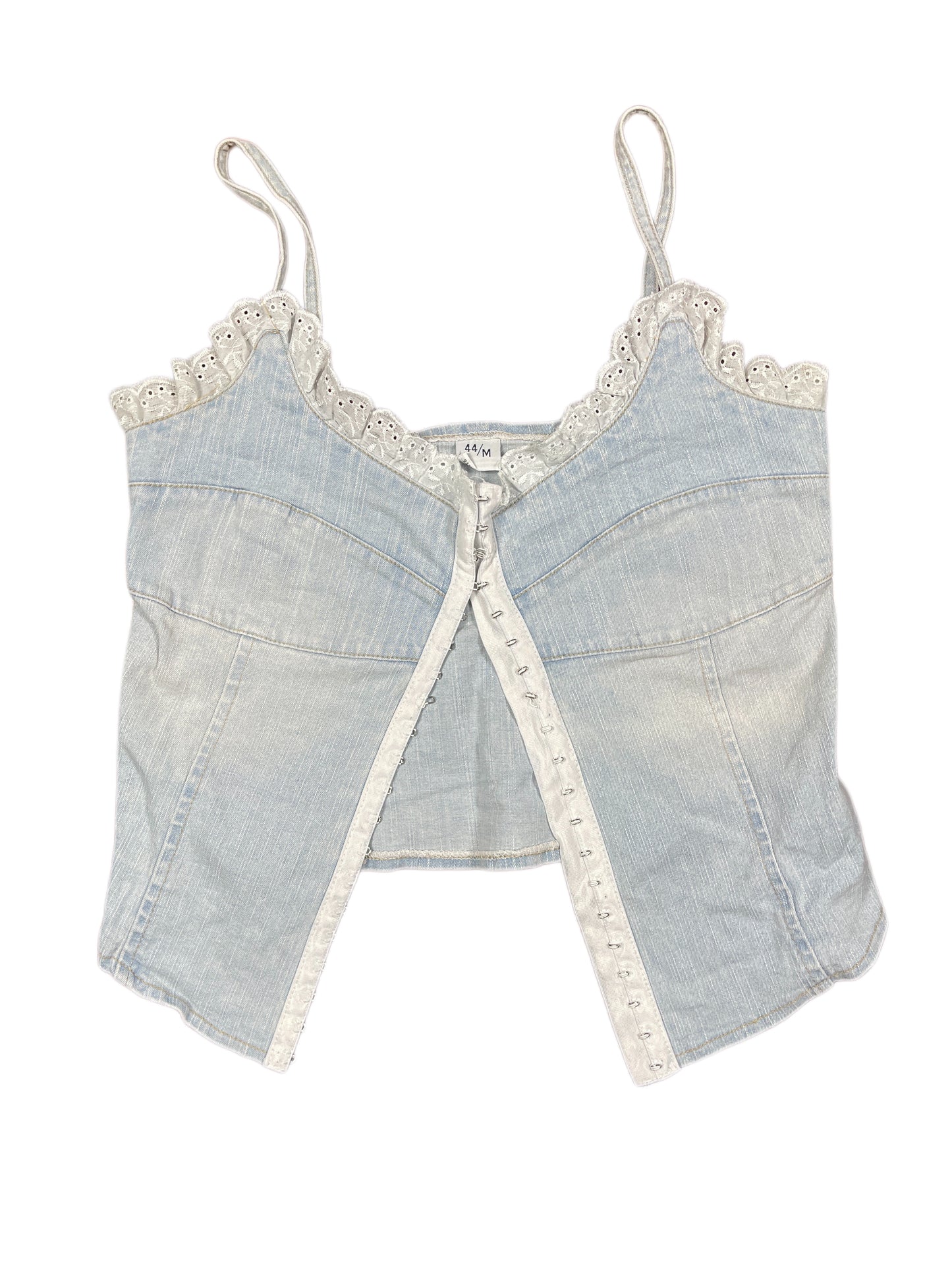 Vintage Sleeveless Denim Top Blue - M