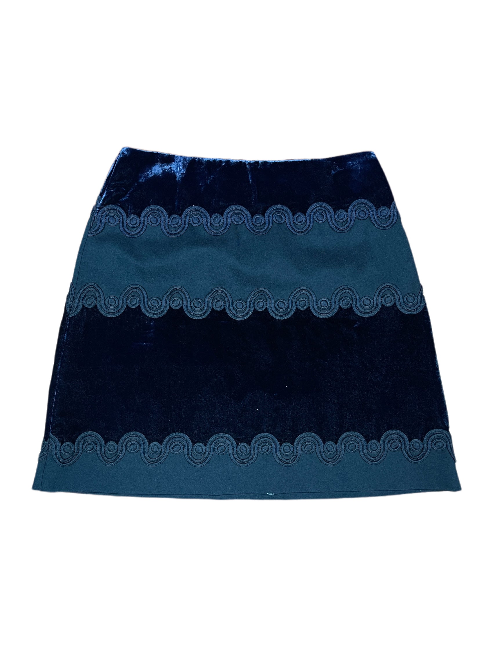Sandro Skirt Velvet Blue - XS